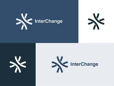 InterChange - Logo Design blue bold logo brand brand identity branding company company branding designer designs grey highway interchange logo risk variations