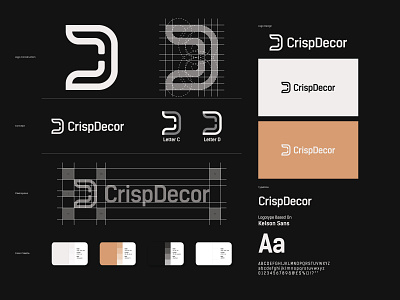 CrispDecor - Brand Identity blog brand design brand designer brand identity brand identity design branding c d decor interior logo logo designer logodesign minimalist monogram