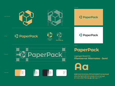 PaperPack - Brand Identity brand brand identity branding eco environment logo logo design logo designer logo mark pack paper