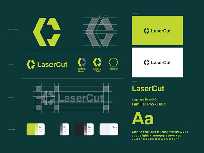LaserCut - Brand Identity bold logo brand brand identity branding designer lasercut letter c letter l logo logo designer monogram
