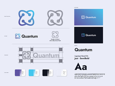 Quantum - Brand Identity atom brand brand identity branding circular designer gradient logo logo logo designer quantum tech