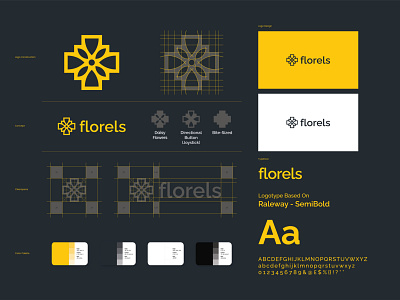 Florels - Brand Identity brand brand identity branding daisy designer florels flower logo logo design logo designer