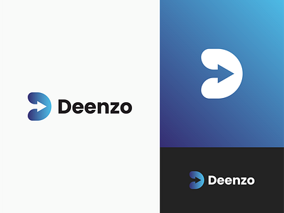 Deenzo - Logo Design 2 agency arrow brand brand identity branding digital letter d logo logo designer logo mark negative space