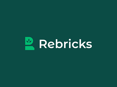 Rebricks - Logo Design🧱 brand brand identity branding brick building designer eco letter r logo logo designer logo mark material visual identity