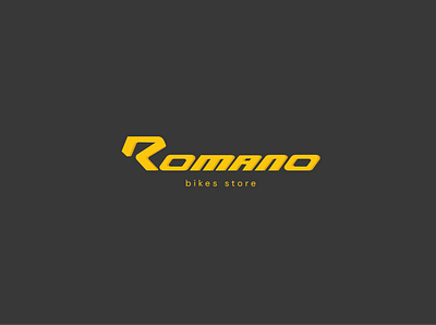 Logo Bike Store - Romano's branding design illustrator logo