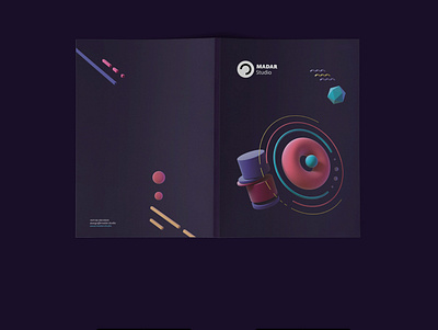 MADAR Studio brand identity - Stationery 3d art brand design brand identity branding design studio dimension folder folder design identity design visual identity براندينج