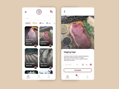 Froya App app app design design figma food app meat raw food typography ui ux