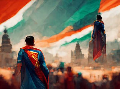 Superman in India design graphic design illustration india ui wallpaper