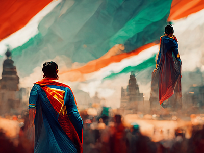 Superman in India design graphic design illustration india ui wallpaper