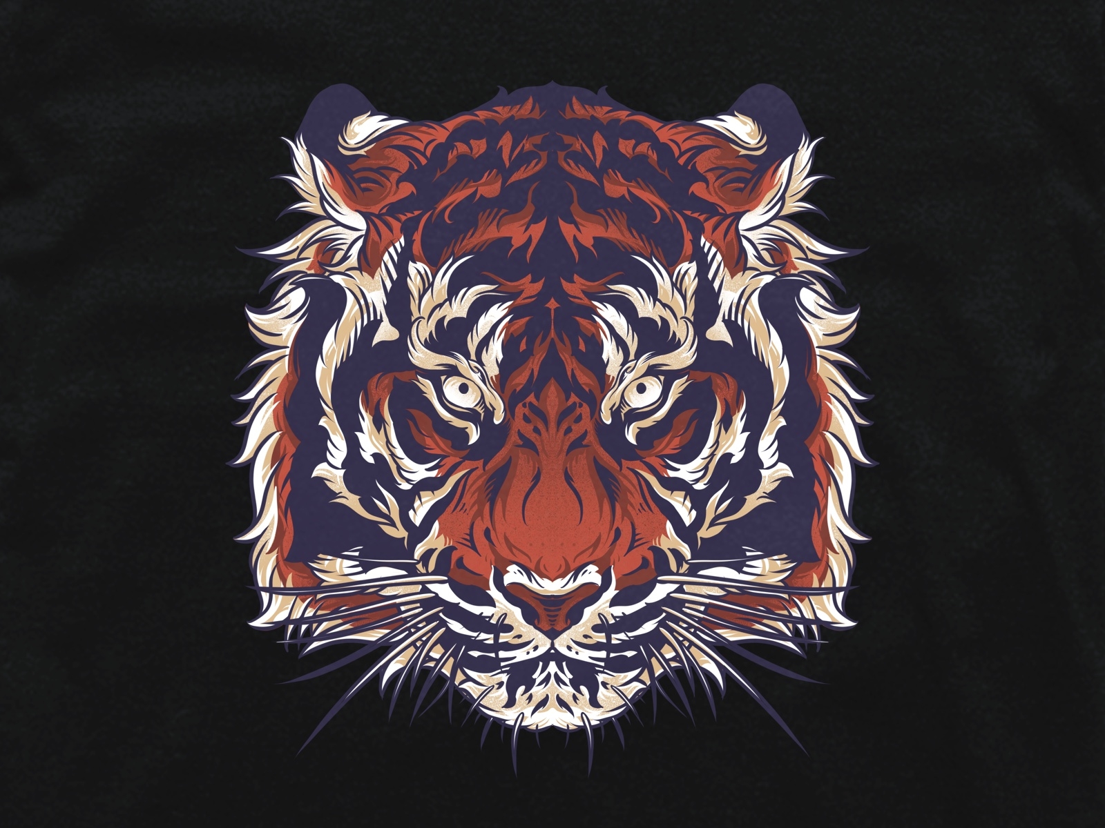 Tiger Head by Dezeight on Dribbble