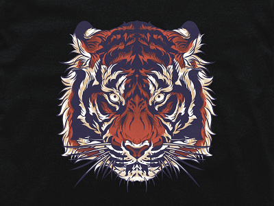 Tiger Head cats forest horror illustrations kings lion roar scream tiger tiger illustration tiger logo tshirt design vector illustration