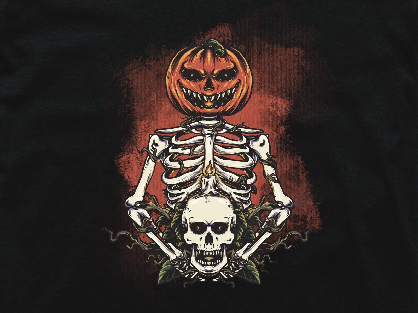 Pumpkin & Skull by Dezeight on Dribbble