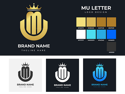 MU Letter Logo Design