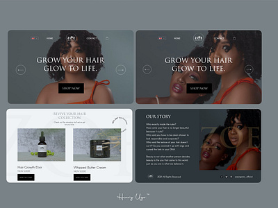 Zoe Organics Hair Beauty. beauty brand branding design e commerce website ecommerce hair care hair care website hair website uiux ux web design website