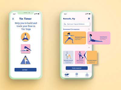 Yin Yoga App app branding design logo ui ux yoga