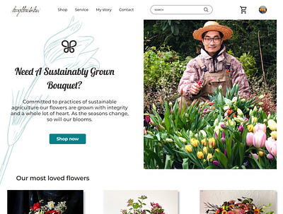 Hungclomster - website to order organic flowers branding design logo ui website