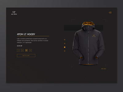 Atom LT Hoody design outdoor retail sportswear ui vancouver web