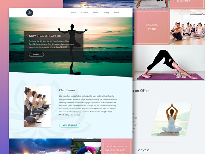 Yoga Site light soft ui vancouver web yoga