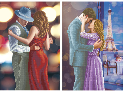 embroidery design couple of lovers design embroidery illustration pixelart