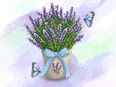 embroidery design design embroidery embroidery design illustration lavander pixelart