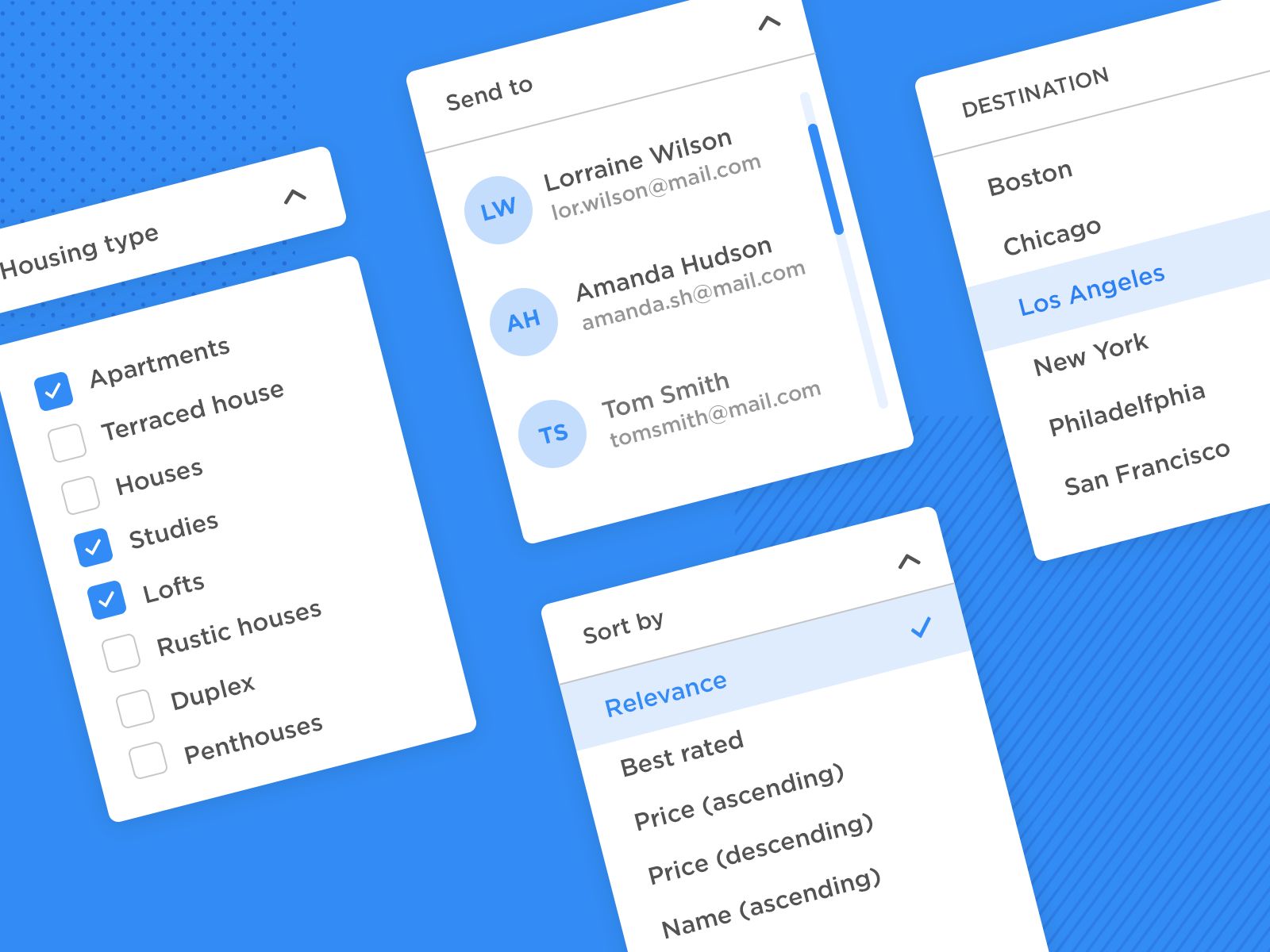 Header - Dropdown List By Pau For Justinmind On Dribbble