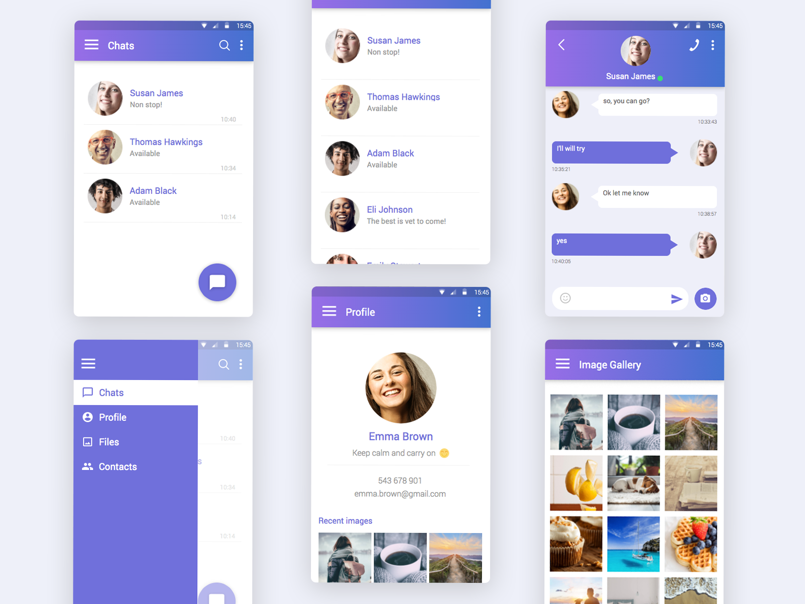 justinmind android template