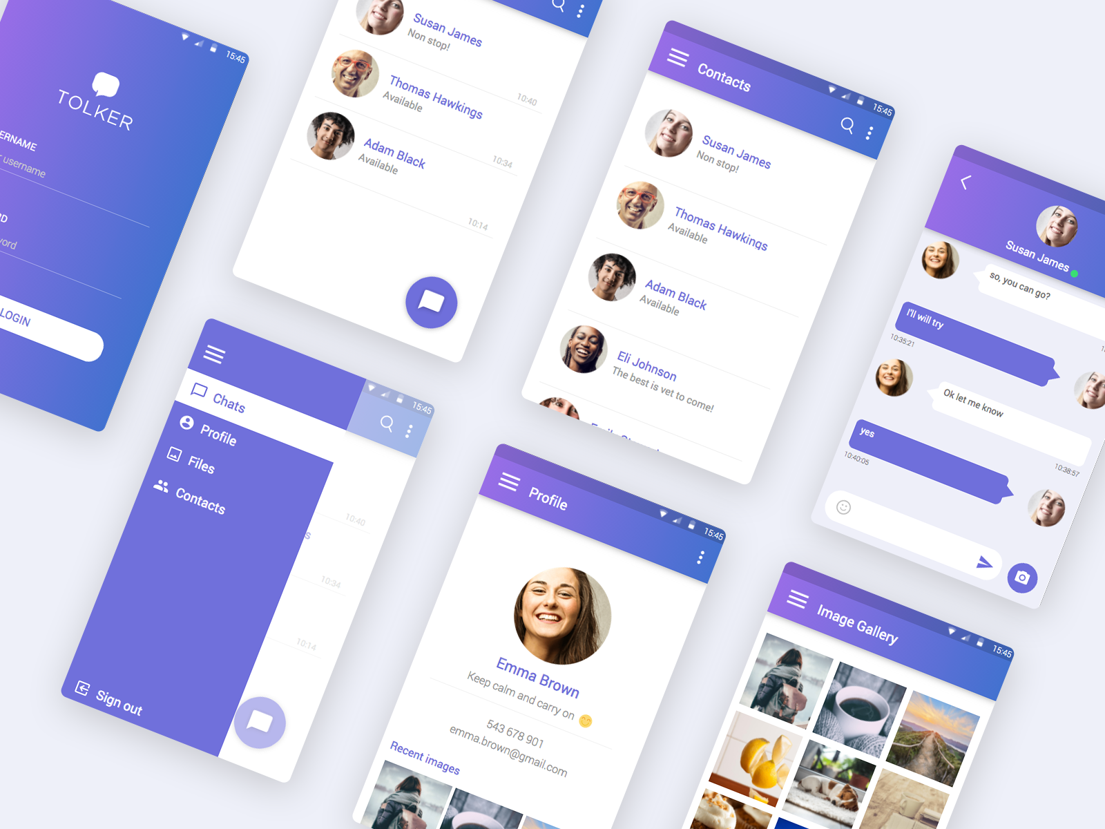 Messaging App By Pau For Justinmind On Dribbble