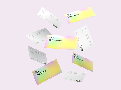 Business Сard Design branding business card gradient graphic design grid print