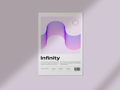 Poster | Infinity adobe illustrator blend branding gradient graphic design grid poster