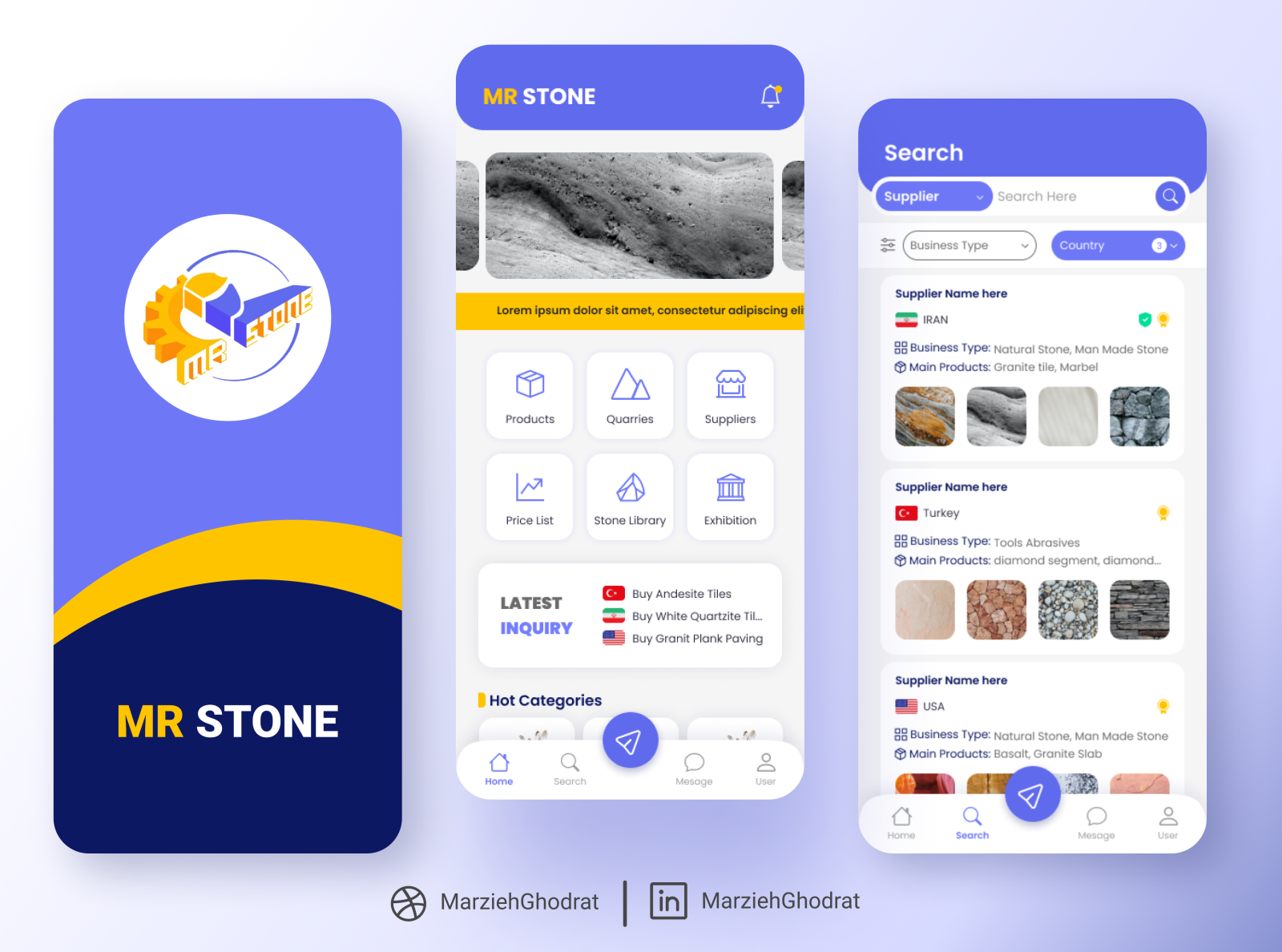 Stone App Design & Develop by Marzieh Ghodrat on Dribbble