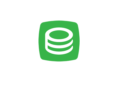Coin / Database icon coin database green icon