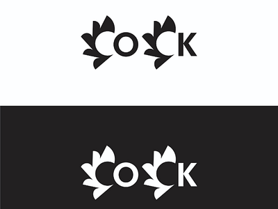 Cock 🐓 typography design