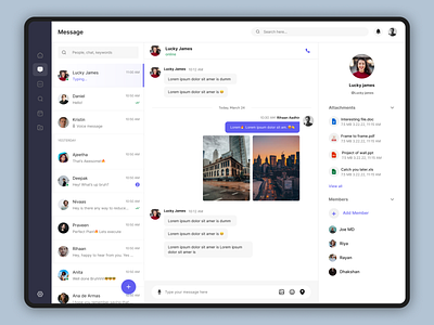 Web Message Dashboard UI by Ajeetha Murugan on Dribbble