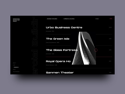 International Architecture Awards app architecture awards branding clean dailyui dark design flat grid interaction layout minimalism product page scroll typography ui ux web web design