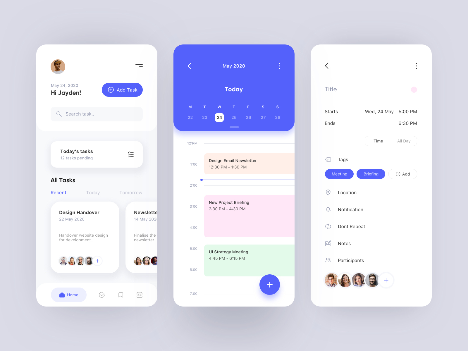 Task Planner App by Vivek Kay for Sivik©Atelier on Dribbble