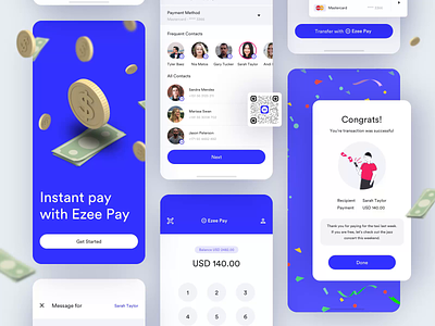 Mobile Payment & Wallet App after effects android animation app design illustration interactive ios microinteraction minimal mobile payment peer to peer product design typography ui ux wallet web