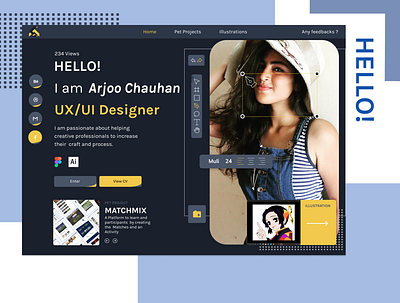 Portfolio - About Me about me creative design design design art figma figmadesign portfolio ux uxui