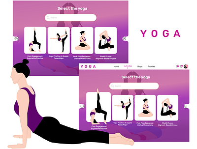 Search Yoga Activities Page - Illustration creative designer figma flexible layouts illustration design simple uidesign vector images yoga search