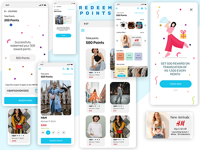 Redeem points creative design e commerce app e commerce shop figmadesign flexible layouts illustraion mobile app design mobile ui uidesign uxdesign