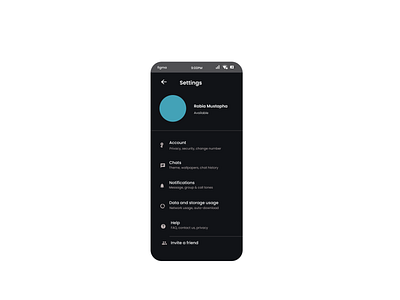 Daily UI - Setting Interface mobile app user experience user interface user interface design