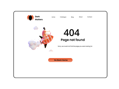 404 Page - Daily UI landing page design user experience design user interface user interface design