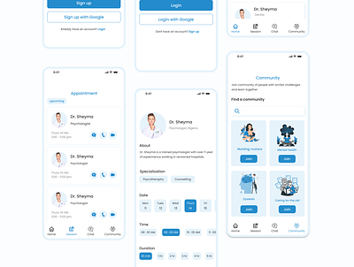 Medical Consultation App health app healthcare medical app medical care minimal mobile app design mobile ui