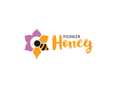 PIONEER HONEY : Logo brand identity branding branding design honey honeybee honeycomb logo concept logo design logo inspiration logodesign logotype