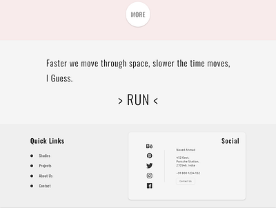 Footer Design Concept adobexd design minimal ui ux web website