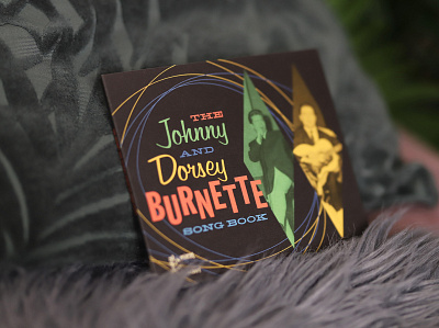 The Johnny and Dorsey Burnette Song Book Album Cover 1950s 1960s album art album cover cd compact disc design illustration mid century mid century modern minimal music rockabilly vector
