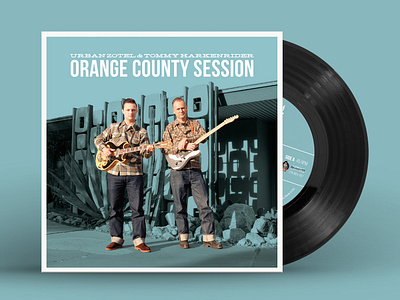 Orange County Session 7" Vinyl Cover 1950s band cover design mid century mid century modern music record record cover vinyl vinyl cover