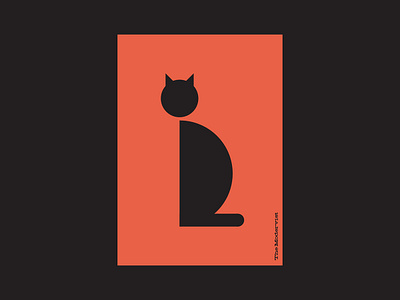 Portrait of my cat - The Modervist 1950s design illustration mid century mid century modern minimal poster poster a day poster series vector