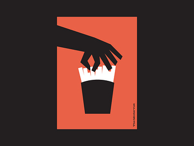 Fries - The Modervist 1950s design fastfood food illustration mid century mid century modern minimal minimal poster minimalist poster poster a day poster series vector