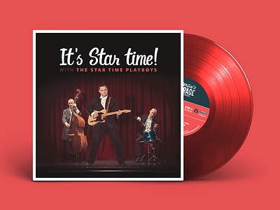 It's Star Time! Vinyl Cover Design album cover band cover design rockabilly swing vinyl vinyl cover vinyl record