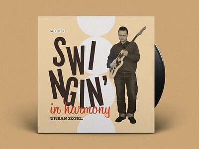 Swingin' In Harmony Record Cover 1950s 1960s design fender guitar mid century mid century modern music rockabilly swing vector